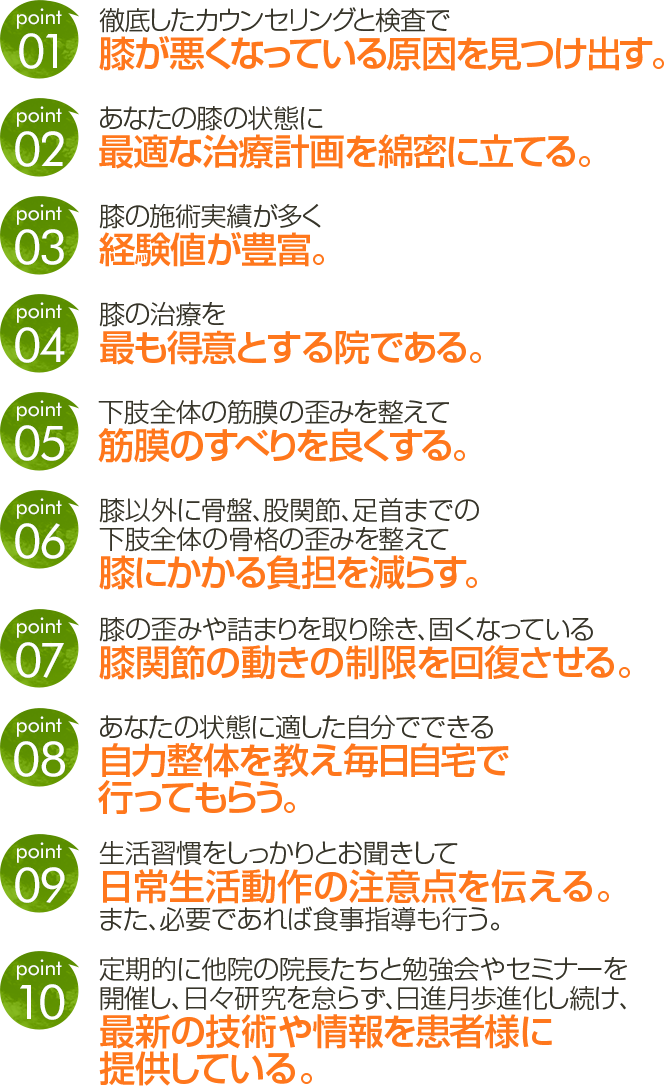 改善できる10の理由一覧