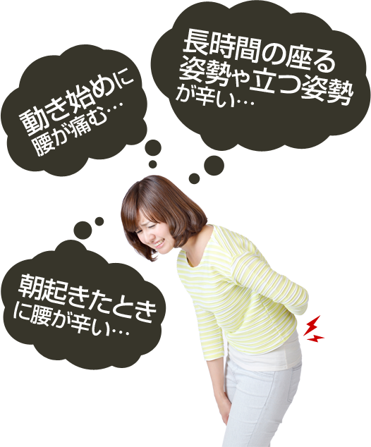 動き始めに腰が痛む・・・